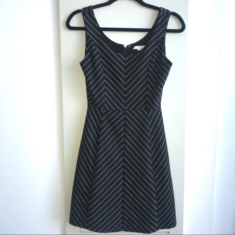 Anthropologie Tulle XS Striped black Sheath Dress